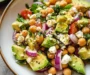 Chickpea Feta Avocado Salad