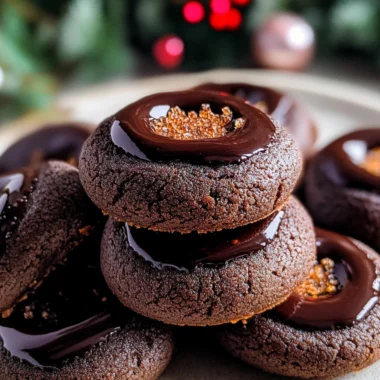 Chocolate Thumbprint Cookies