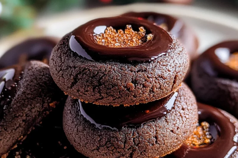 Chocolate Thumbprint Cookies