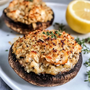 Crab-Stuffed Portobello Mushrooms