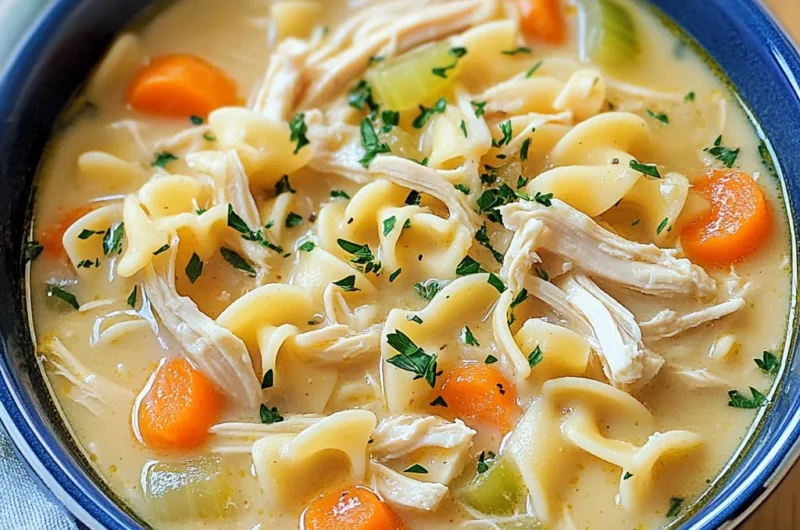 Creamy Chicken Noodle Soup Recipe