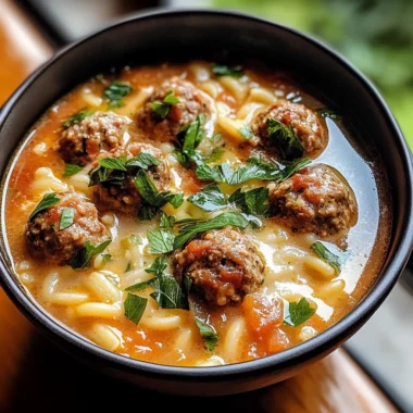 Creamy Italian Meatball Soup