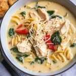 Creamy Italian Slow Cooker Chicken Noodle Soup