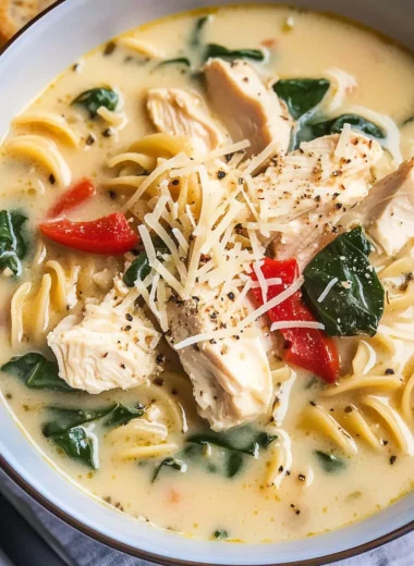 Creamy Italian Slow Cooker Chicken Noodle Soup