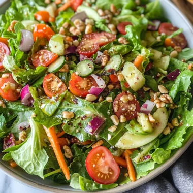 Fresh Mixed Greens Side Salad (for Steak, Pasta, & More!)