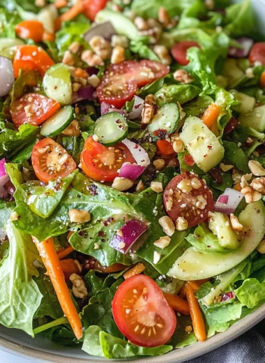 Fresh Mixed Greens Side Salad (for Steak, Pasta, & More!)