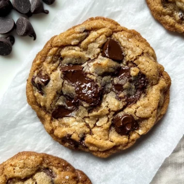 Gooey Bourbon Browned Butter Chocolate Chip Cookies