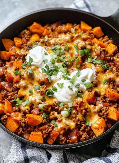 Ground Turkey and Sweet Potato Skillet