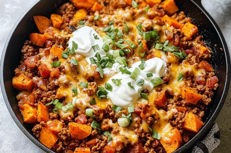 Ground Turkey and Sweet Potato Skillet