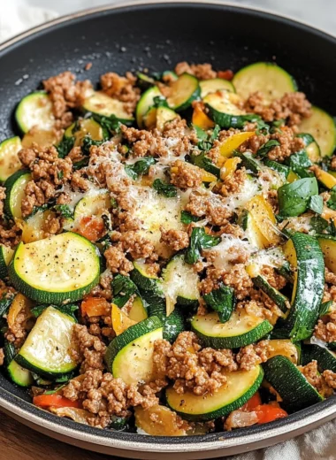 Ground Turkey and Zucchini Skillet