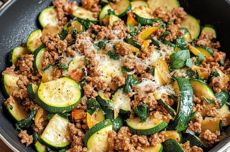 Ground Turkey and Zucchini Skillet