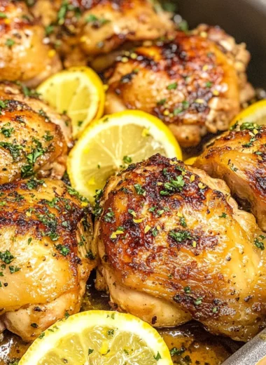 Lemon Garlic Chicken Thighs
