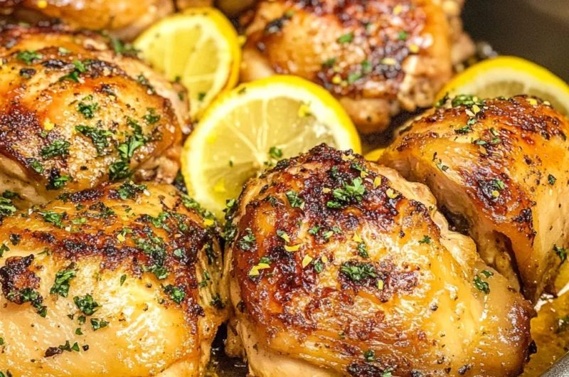 Lemon Garlic Chicken Thighs