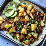 One Pan Chicken & Pineapple Tacos