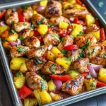 Sheet Pan Hawaiian Chicken with Pineapple and Peppers