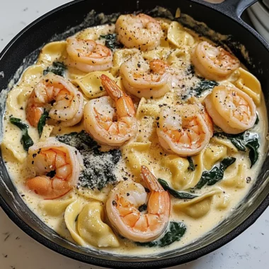 Shrimp Tortellini with Garlic Sauce