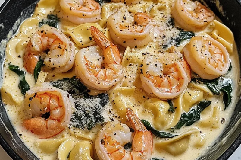 Shrimp Tortellini with Garlic Sauce