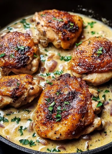Skillet Chicken Thighs Recipe
