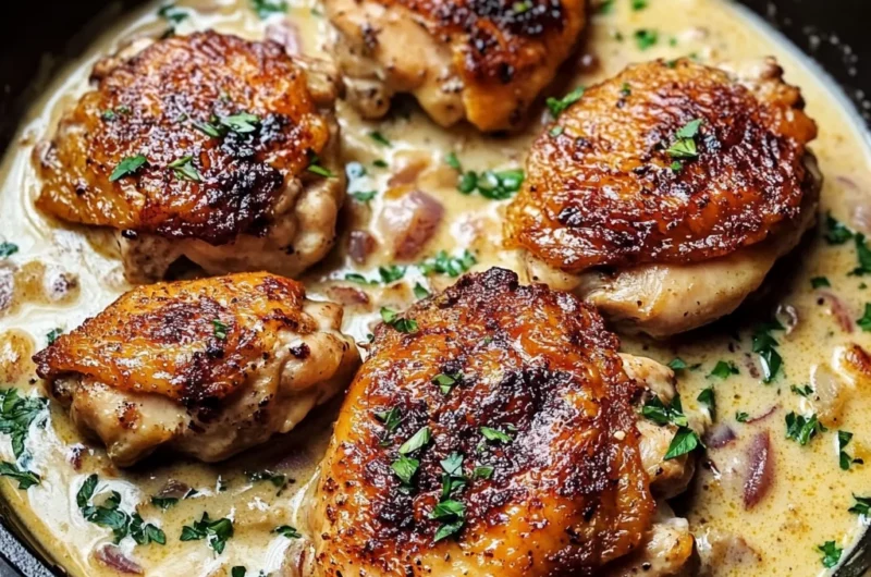Skillet Chicken Thighs Recipe