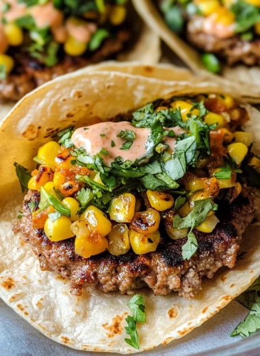 Street Corn Smash Burger Tacos
