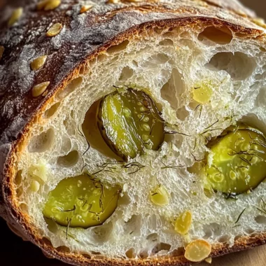 Tangy Dill Pickle Sourdough Bread