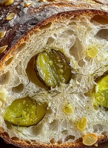 Tangy Dill Pickle Sourdough Bread