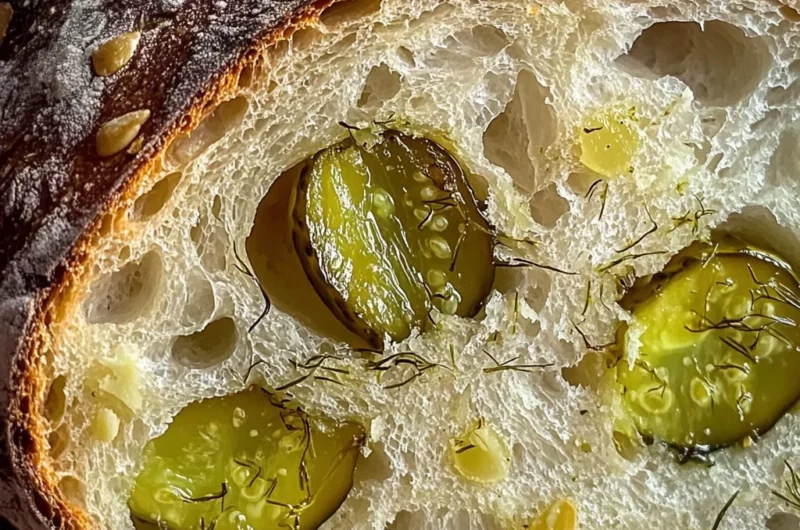 Tangy Dill Pickle Sourdough Bread