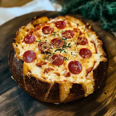 That's amore! cheesy BREAD BOWL PIZZA DIP!
