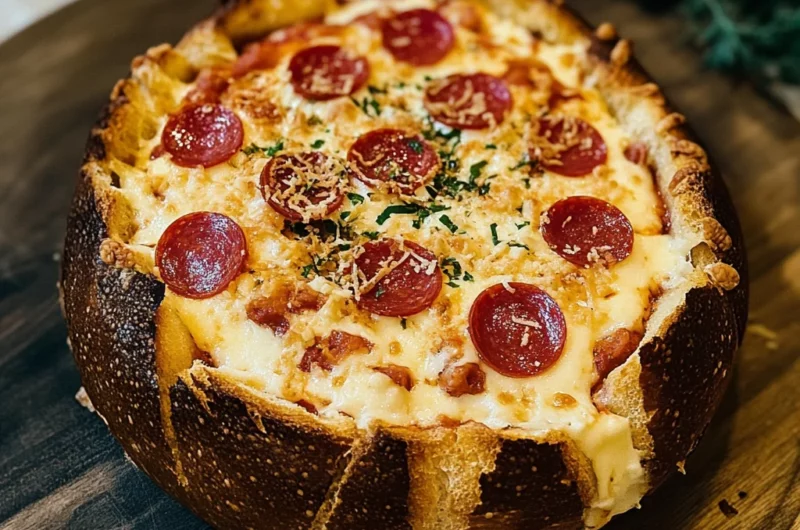 That's amore! cheesy BREAD BOWL PIZZA DIP!