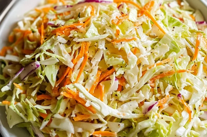 Vinegar Coleslaw Recipe (No Mayo Coleslaw)