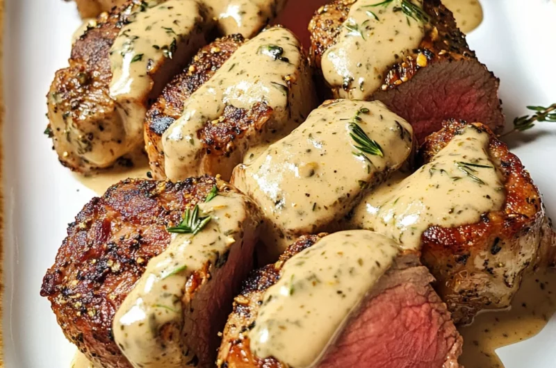 beef Tenderloin with Dijon Cream Sauce