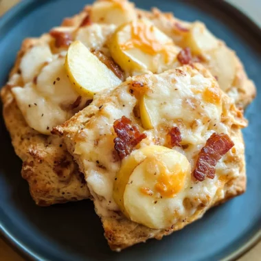 Air Fryer Apple Cheddar Bacon Scones