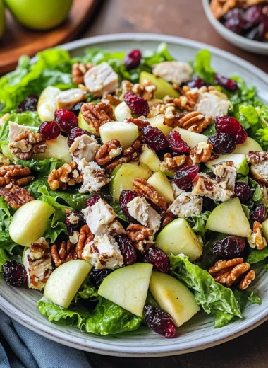 Apple Cranberry Salad with Turkey and Apple Cider Vinaigrette Recipe