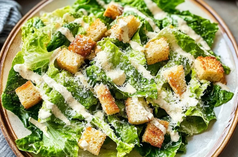 Best Caesar Salad Recipe with Salad Dressing from Scratch