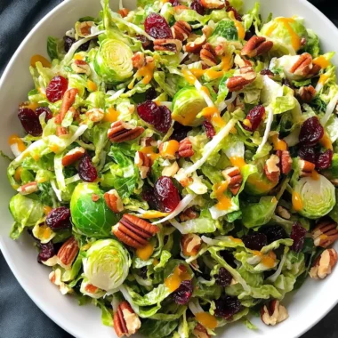 Brussels Sprout Salad in Honey Mustard Vinaigrette