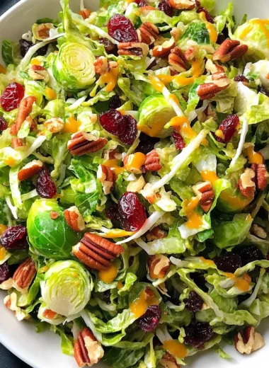 Brussels Sprout Salad in Honey Mustard Vinaigrette