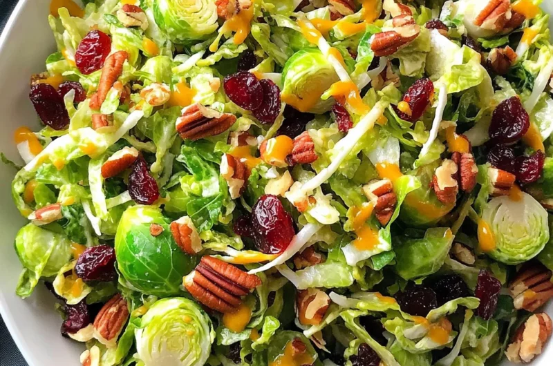 Brussels Sprout Salad in Honey Mustard Vinaigrette