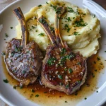 Buttery Garlic Lamb Chops with Smooth Mashed Potatoes