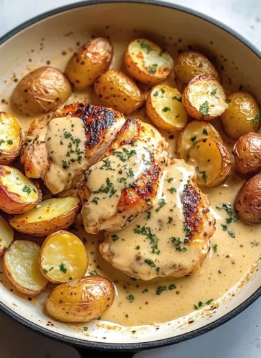 Chicken and Potatoes with Dijon Cream Sauce