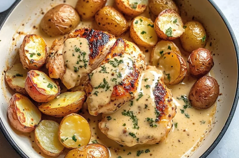 Chicken and Potatoes with Dijon Cream Sauce