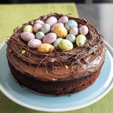 Chocolate Easter Egg Nest Cake Recipe
