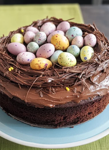 Chocolate Easter Egg Nest Cake Recipe