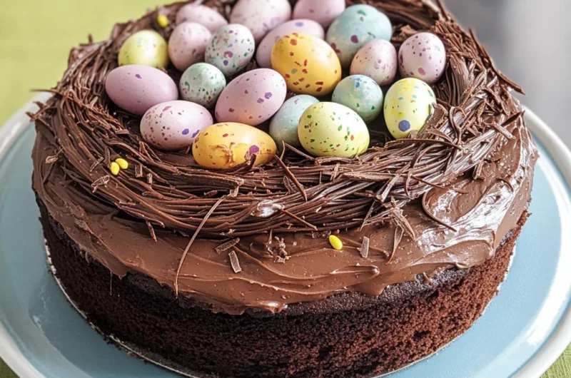 Chocolate Easter Egg Nest Cake Recipe