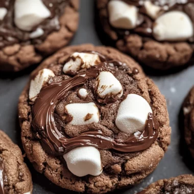 Chocolate Marshmallow Swirl Cookies