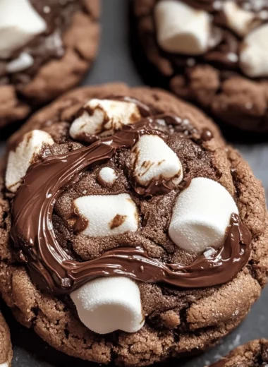 Chocolate Marshmallow Swirl Cookies
