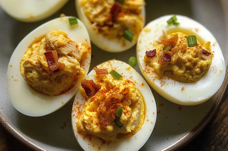 Crack Chicken Deviled Eggs