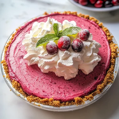 Cranberry Mousse Pie