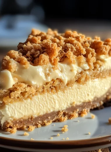 Creamy Butterscotch Cheesecake with a Buttery Crumble Recipe