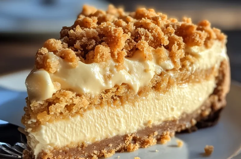 Creamy Butterscotch Cheesecake with a Buttery Crumble Recipe