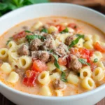Creamy Parmesan Italian Sausage Soup